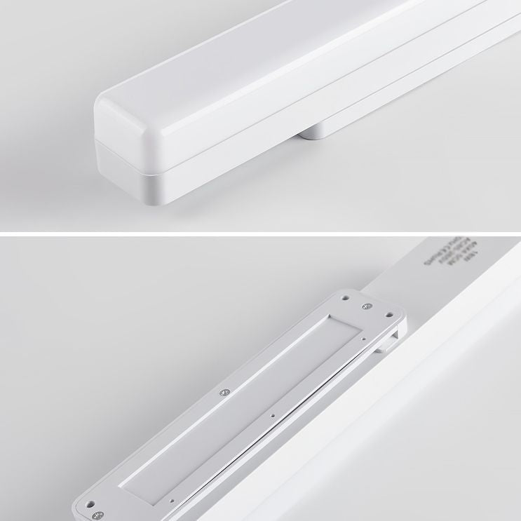 Arisha Modern Rectangular Acrylic Modern Wall Lamp, White - Neutral Decor