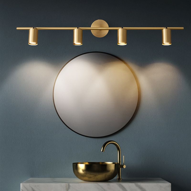 Griv Modern Cylinder Rotatable Spotlight Wall Lamp Brass - Neutral Decor