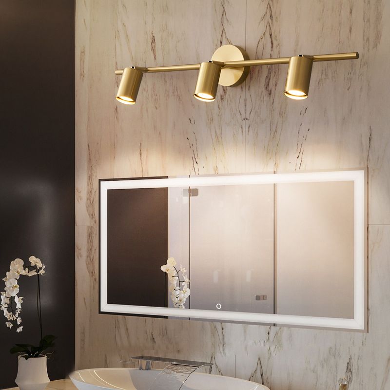 Griv Modern Cylinder Rotatable Spotlight Wall Lamp Brass - Neutral Decor