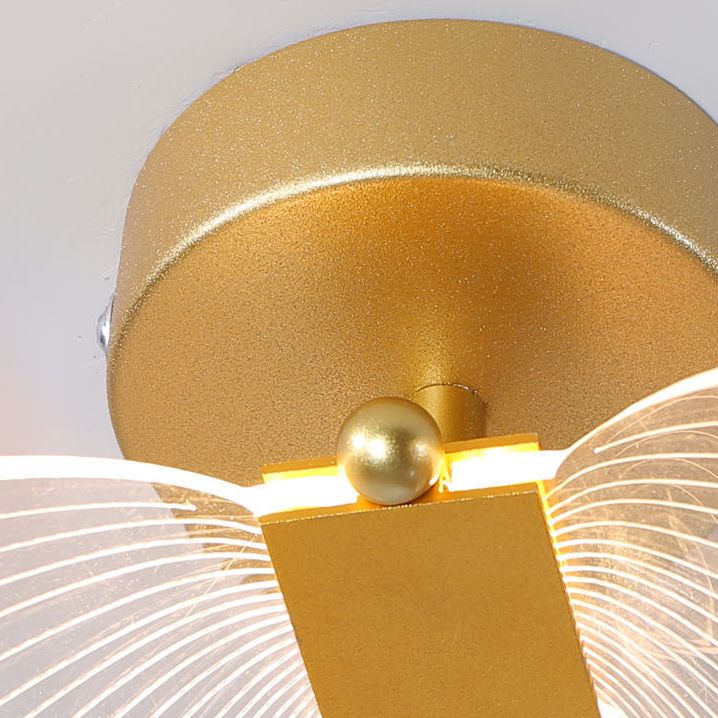 Arisha Cute Butterfly Metal Wall Lamp, Gold - Neutral Decor