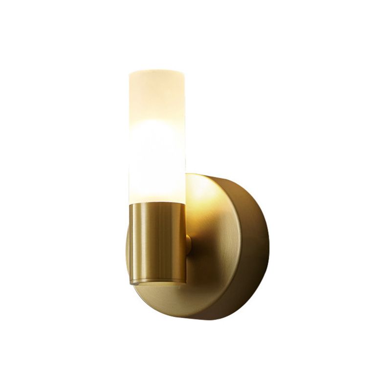 Arisha Modern Cylindrical Metal Led Wall Lamp, Gold - Neutral Decor