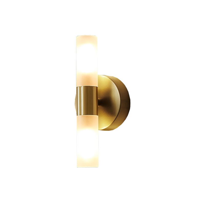 Arisha Modern Cylindrical Metal Led Wall Lamp, Gold - Neutral Decor