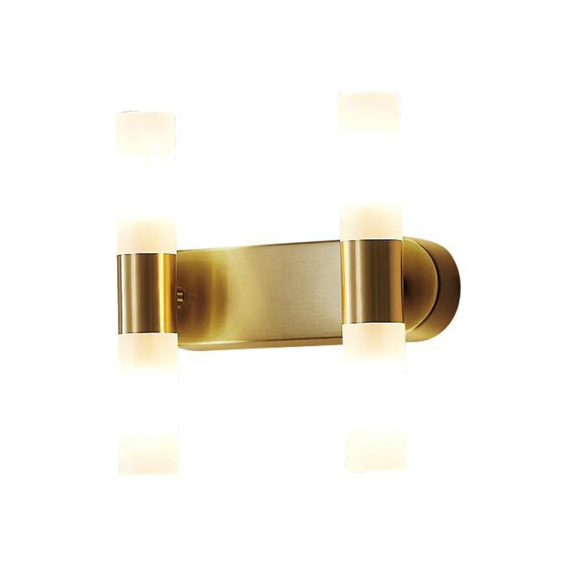 Arisha Modern Cylindrical Metal Led Wall Lamp, Gold - Neutral Decor