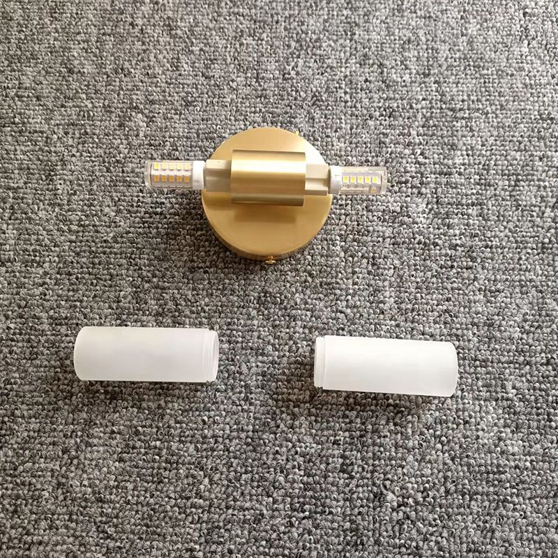 Arisha Modern Cylindrical Metal Led Wall Lamp, Gold - Neutral Decor