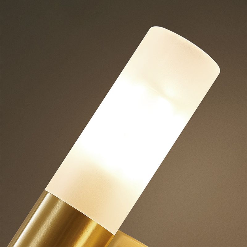 Arisha Modern Cylindrical Metal Led Wall Lamp, Gold - Neutral Decor