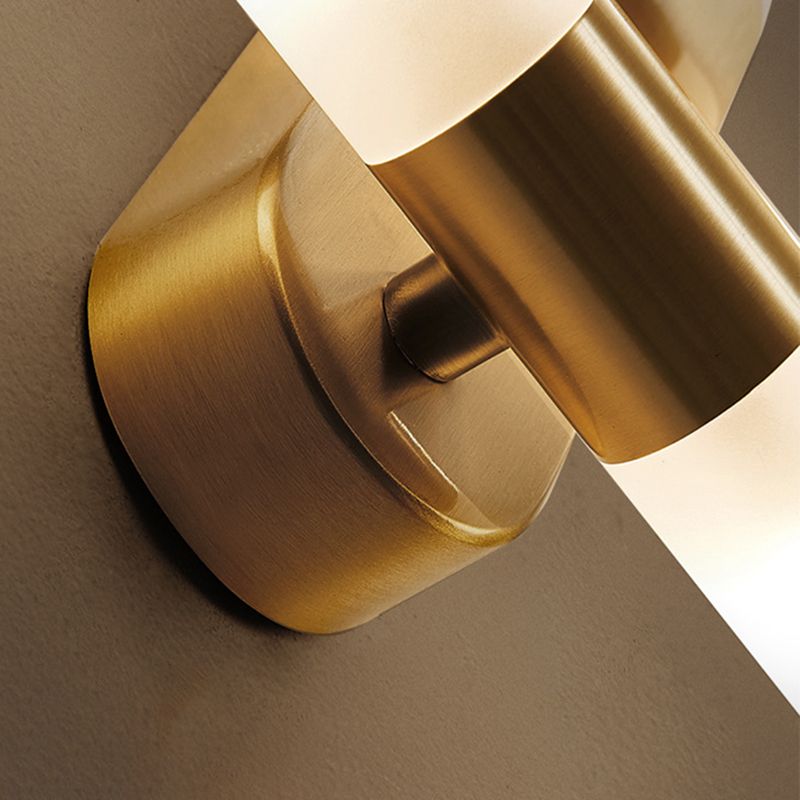 Arisha Modern Cylindrical Metal Led Wall Lamp, Gold - Neutral Decor