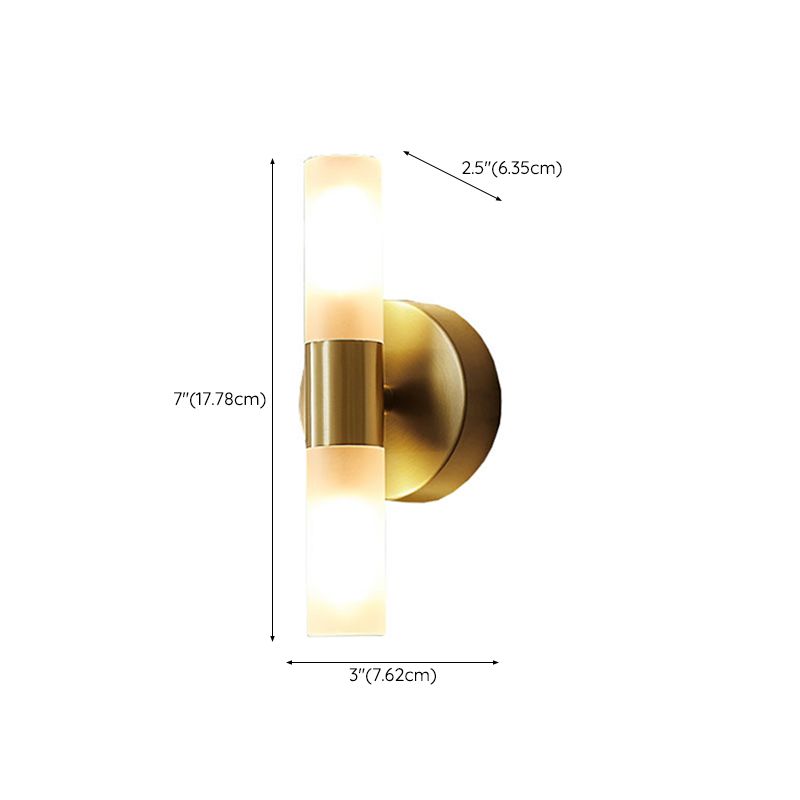 Arisha Modern Cylindrical Metal Led Wall Lamp, Gold - Neutral Decor