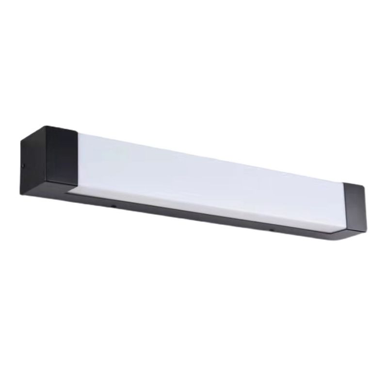Ray Minimalist Linear Metal Outdoor Wall Lamp, Black - Neutral Decor