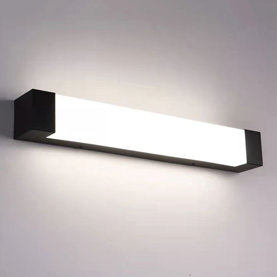 Ray Minimalist Linear Metal Outdoor Wall Lamp, Black - Neutral Decor
