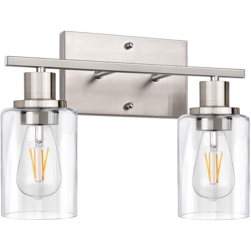 Silva Modern Mirror Front Black Vanity Wall Lamp, Metal/Glass - Neutral Decor