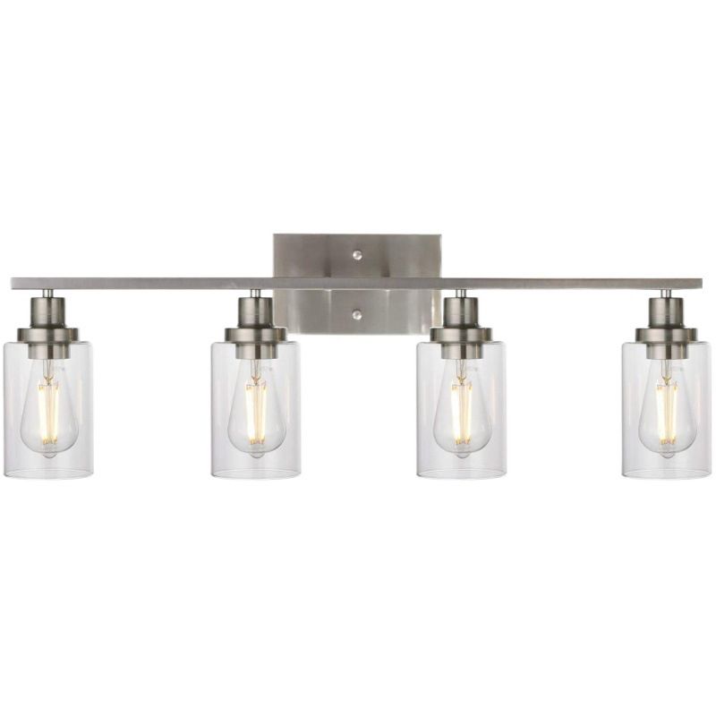 Silva Modern Mirror Front Black Vanity Wall Lamp, Metal/Glass - Neutral Decor
