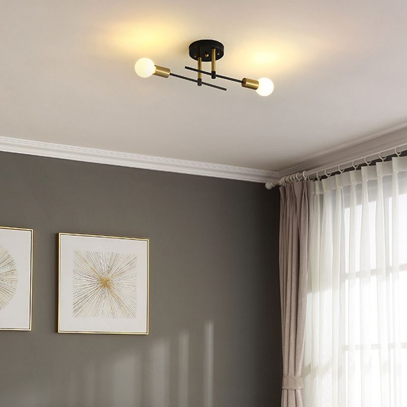 Valentina Flush Mount Ceiling Light Globe Modern, Metal/Glass - Neutral Decor
