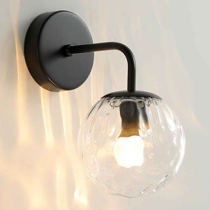 Valentina Vintage Clear Bubble Dresser Wall Lamp - Neutral Decor