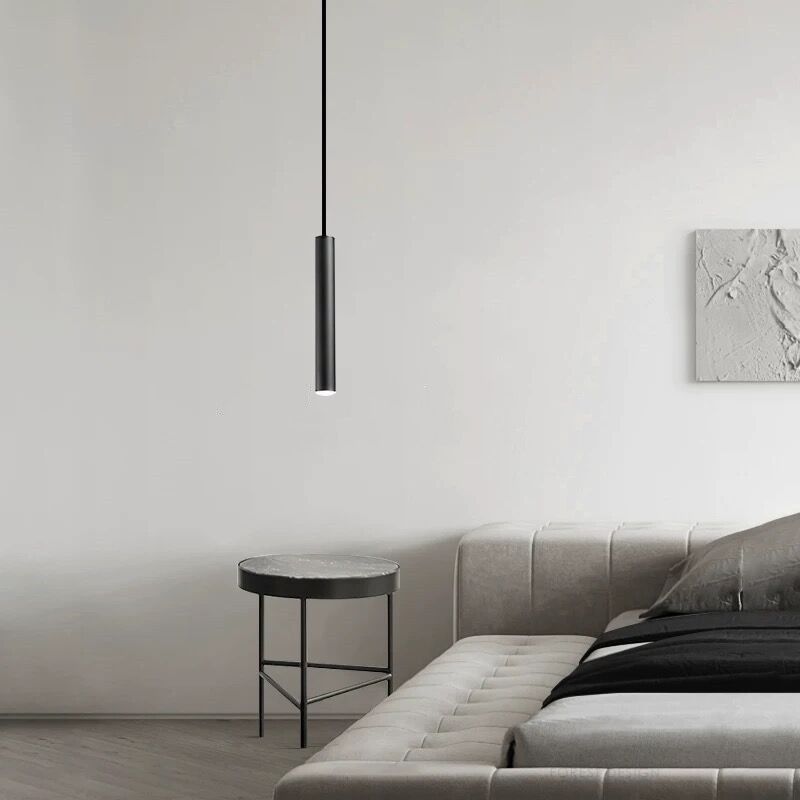 Arisha Minimalist Cylinder Black Pendant Light - Neutral Decor
