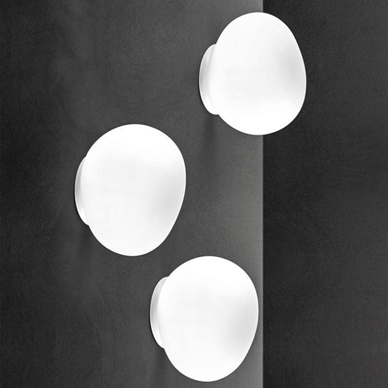 Valentina Design Geometric Glass Vanity Wall Light, White - Neutral Decor