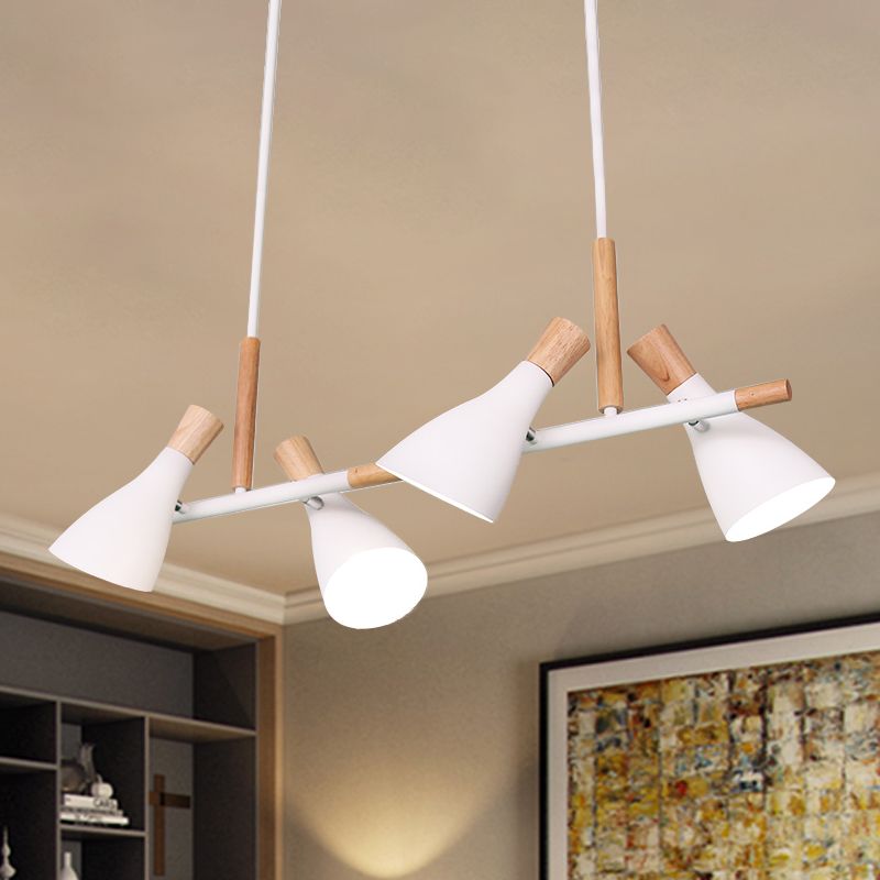 Valentina Nordic Multi Rope Wood Pendant Light, White/Green/Gray - Neutral Decor