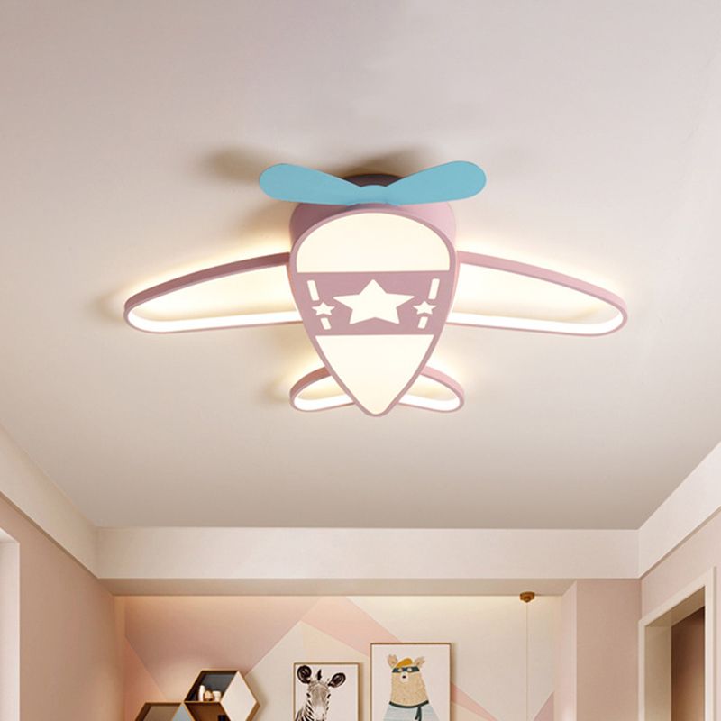Valentina Modern Airplane Shaped Flush Mount Ceiling Light - Neutral Decor