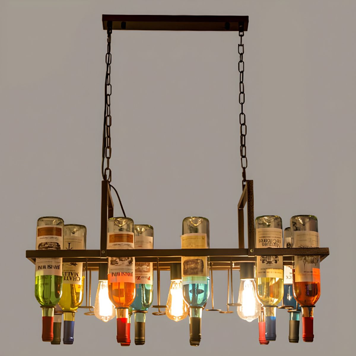 Austin Art-Deco Wine Bottle Glass Pendant Light Rust - Neutral Decor