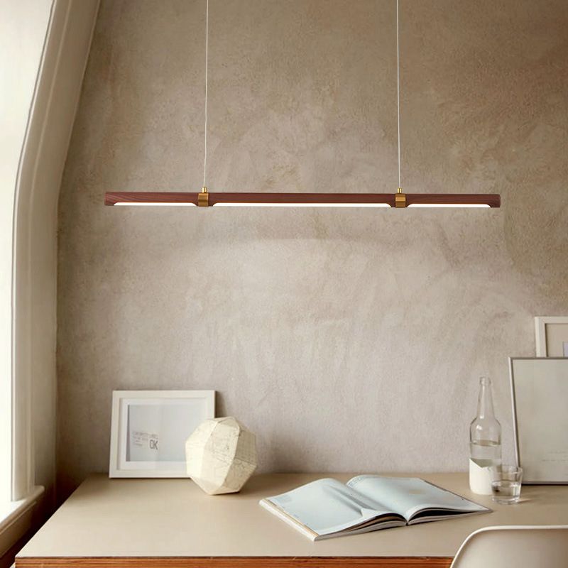 Muto Modern Minimalist Pendant Light, Metal Water Transfer Wood - Neutral Decor