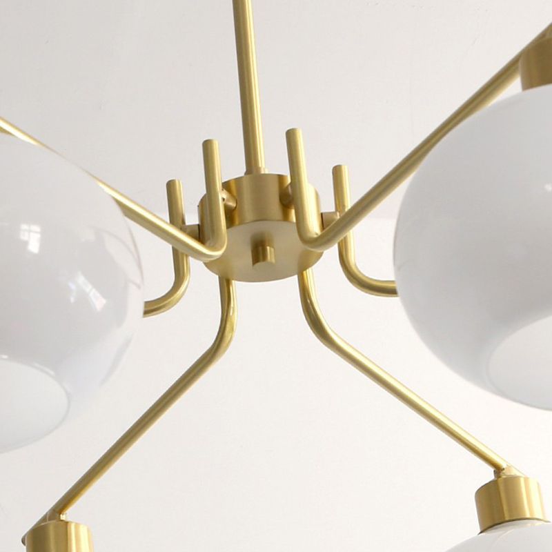 Valentina Pendant Light Semi-Circular Modern, Metal/Glass, Gold/Nickel, Dining Room - Neutral Decor