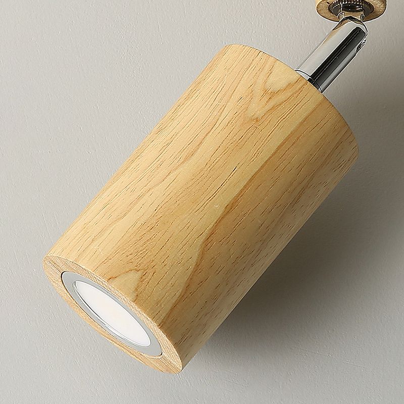 Muto Modern LED Adjustable Ceiling Spotlight, Wood - Neutral Decor