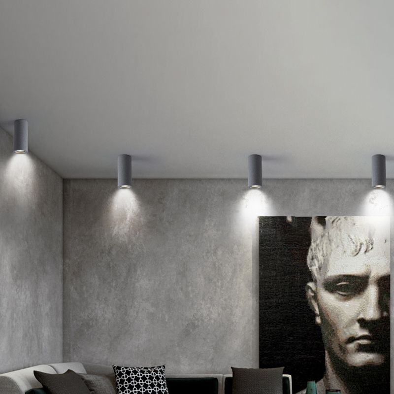 Aria Modern Cylinder LED Flush Mount Ceiling Light, Living Room - Neutral Decor