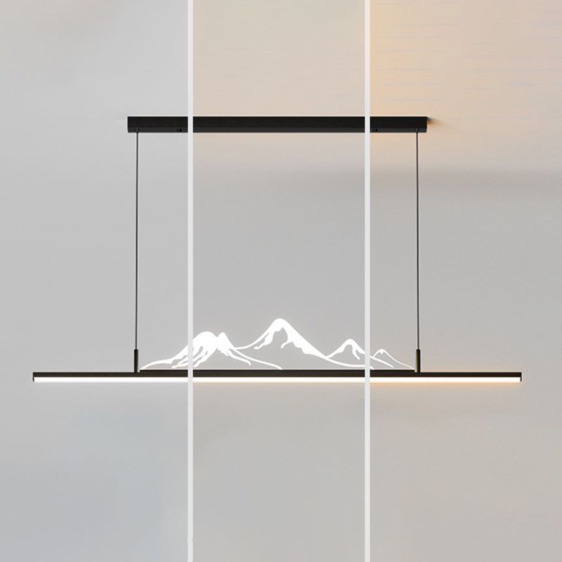 Arisha Designer Mountain Shape LED Pendant Light, Black/Gold - Neutral Decor
