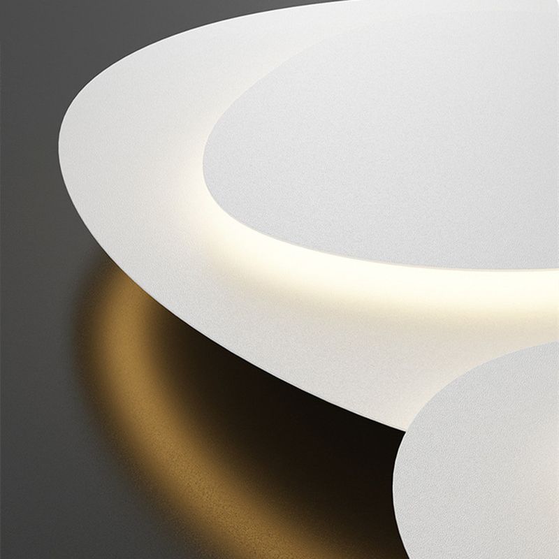 Arisha Modern Unique Shape LED White Flush Mount Ceiling Light Bedroom - Neutral Decor