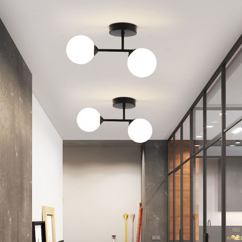 Valentina Semi-Flush Mount Ceiling Light, 2 Color - Neutral Decor
