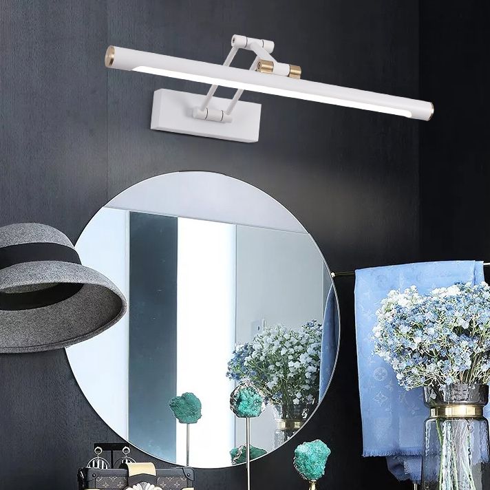 Arisha Modern Adjustable Mirror Front Vanity Metal LED Wall Lamp, Black/White - Neutral Decor