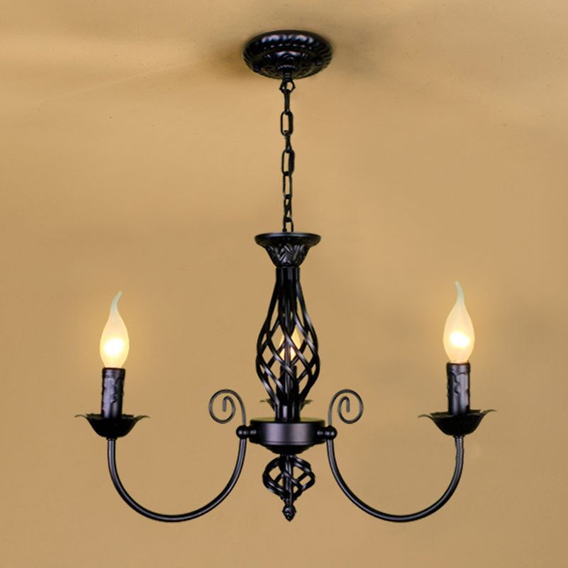 Silva Pendant Light Candle Retro, Metal/Glass, Black/White, Restaurant - Neutral Decor