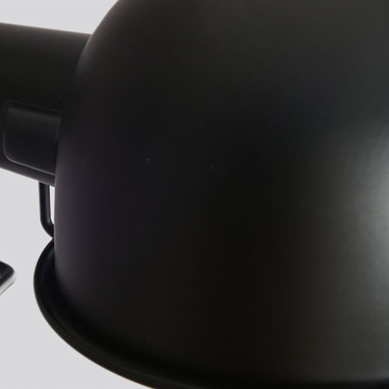 Epoch Wall Lamp Dome Modern, Metal Arm Adjustable, Black/White, Bedroom - Neutral Decor