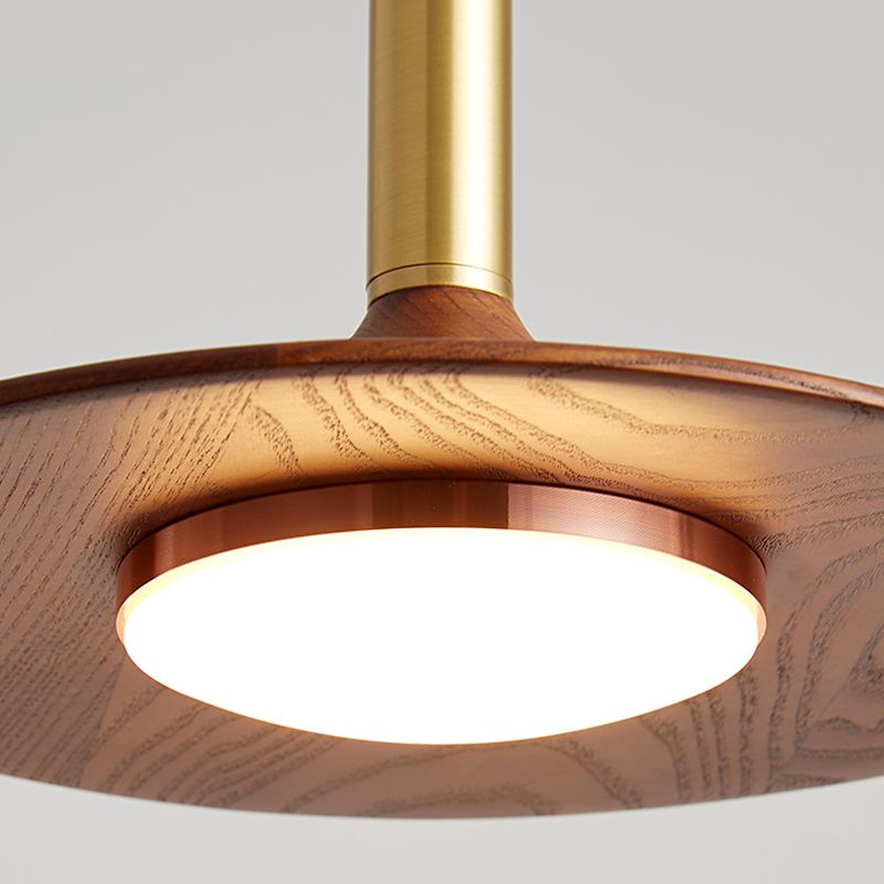 Arisha Rustic Cap-shaped Wooden Pendant Light, Natural Wood - Neutral Decor