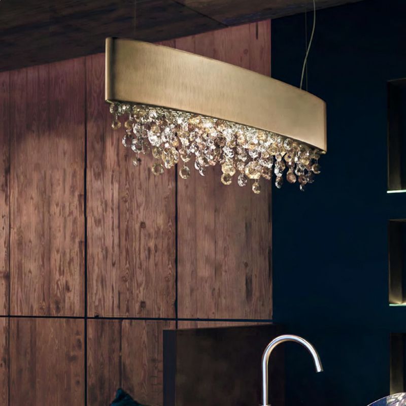 Kristy Modern Crystal Pendant Light Black/White/Brown/Gold - Neutral Decor