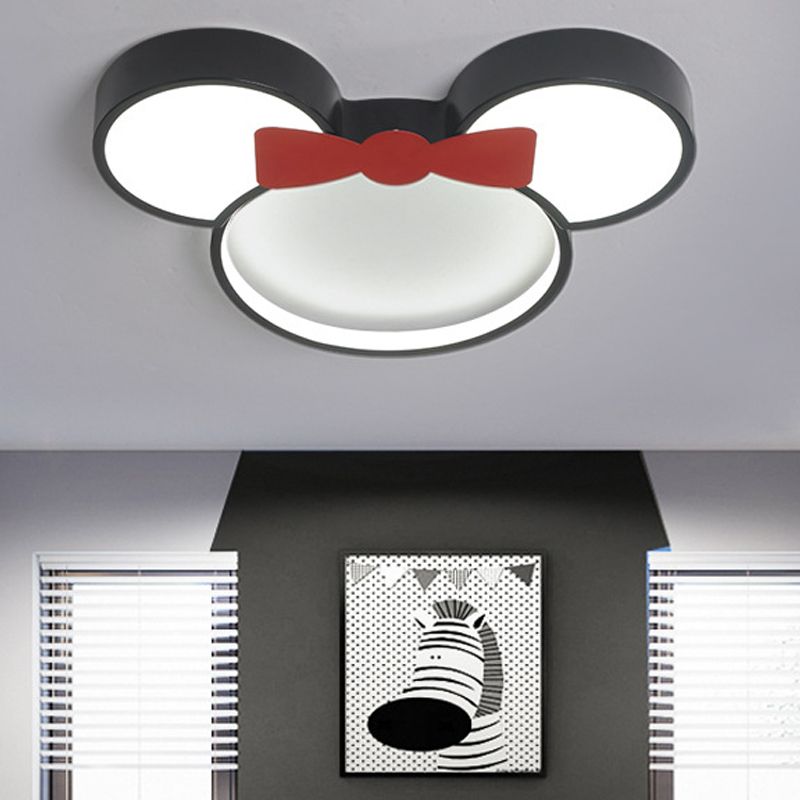 Aria Cartoon Mouse Flush Mount Ceiling Light, 2 Style - Neutral Decor