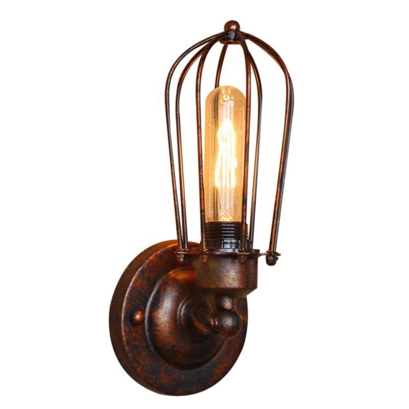 Silva Vintage Iron Wall Lamp, Black/Rust/Bronze/Gold/Silver - Neutral Decor