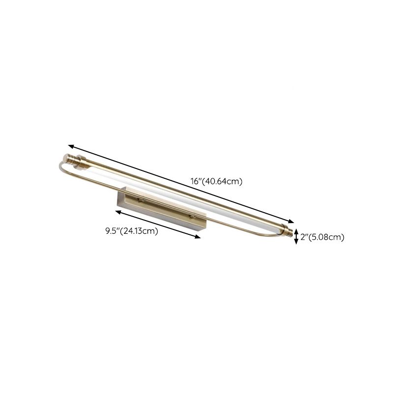 Arisha Modern Linear Metal Vanity Wall Lamp, Gold - Neutral Decor