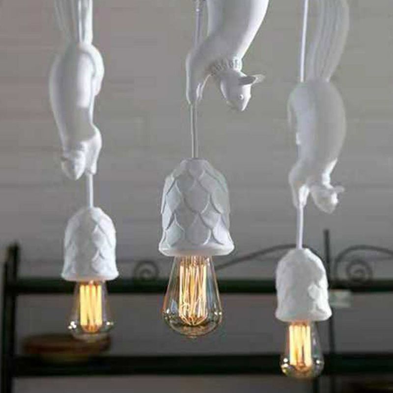 Aria Pendant Light Squirrel/Pinecone Modern, Resin, Restaurant - Neutral Decor