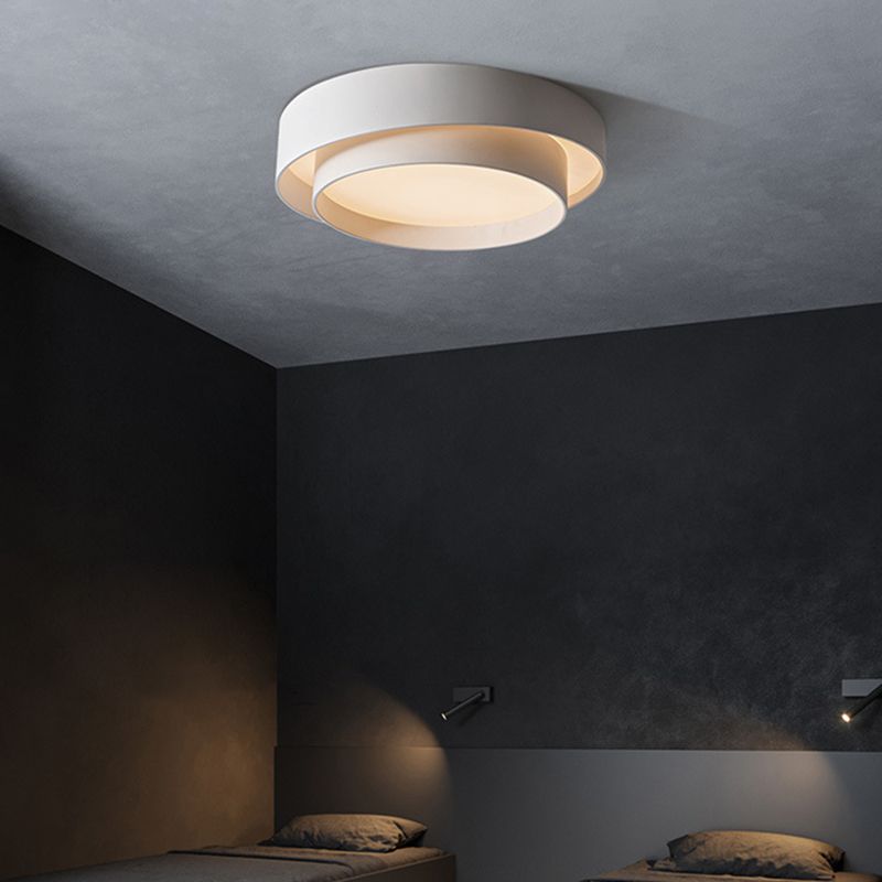 Arux Nordic Art Deco Circular Flush Mount Ceiling Light - Neutral Decor