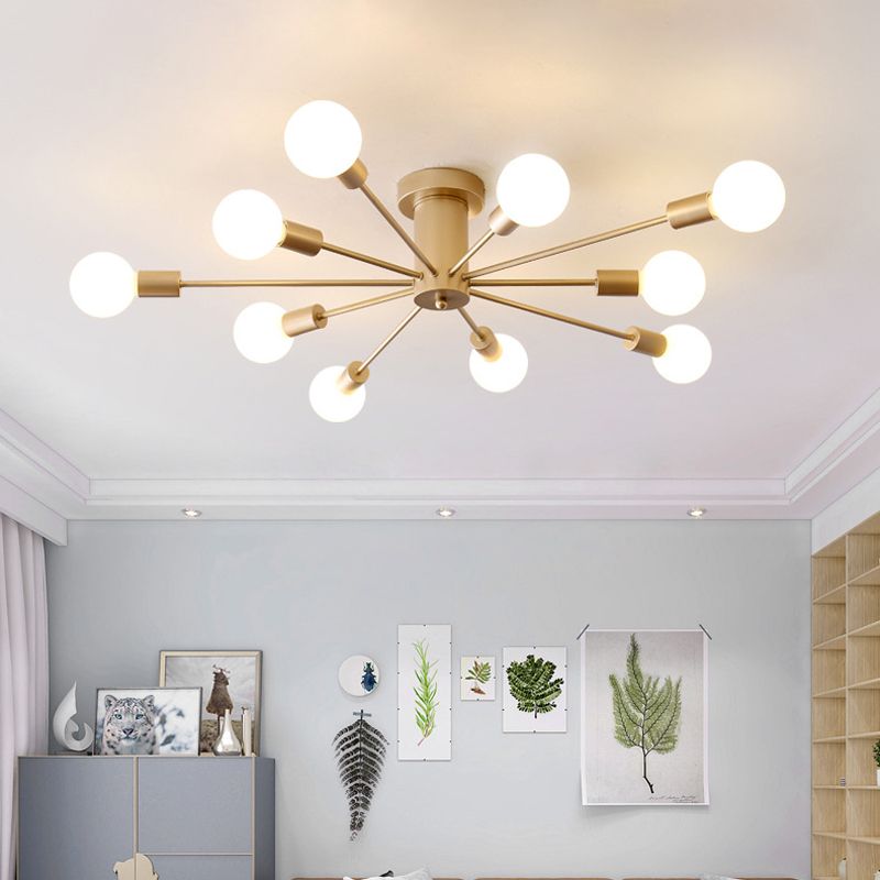 Valentina Modern Globe Bubble Flush Mount Ceiling Light - Neutral Decor