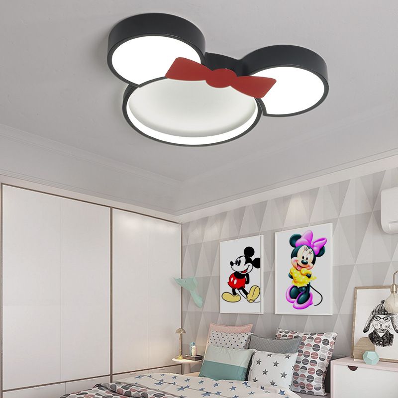 Aria Cartoon Mouse Flush Mount Ceiling Light, 2 Style - Neutral Decor