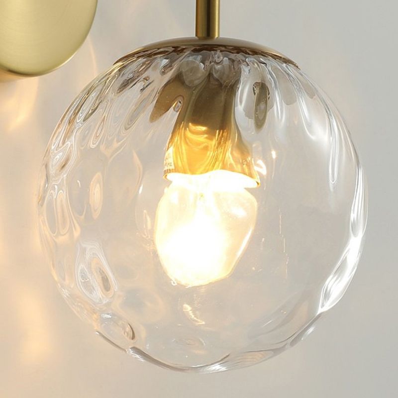 Valentina Vintage Clear Bubble Dresser Wall Lamp - Neutral Decor