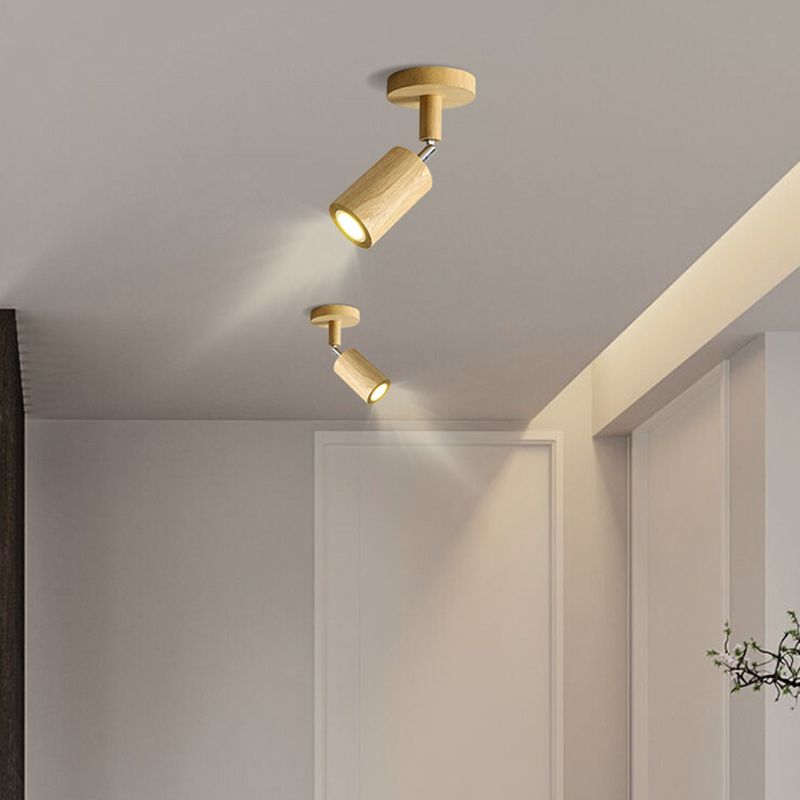 Muto Modern LED Adjustable Ceiling Spotlight, Wood - Neutral Decor