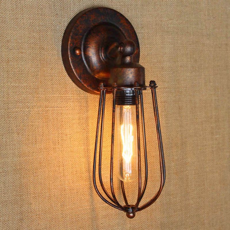 Silva Vintage Iron Wall Lamp, Black/Rust/Bronze/Gold/Silver - Neutral Decor