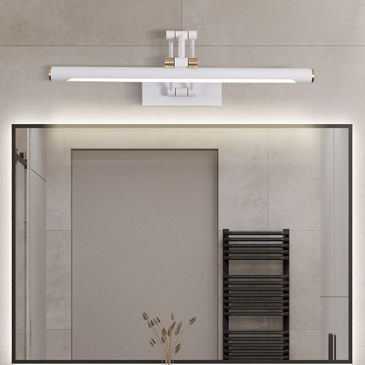 Arisha Modern Adjustable Mirror Front Vanity Metal LED Wall Lamp, Black/White - Neutral Decor