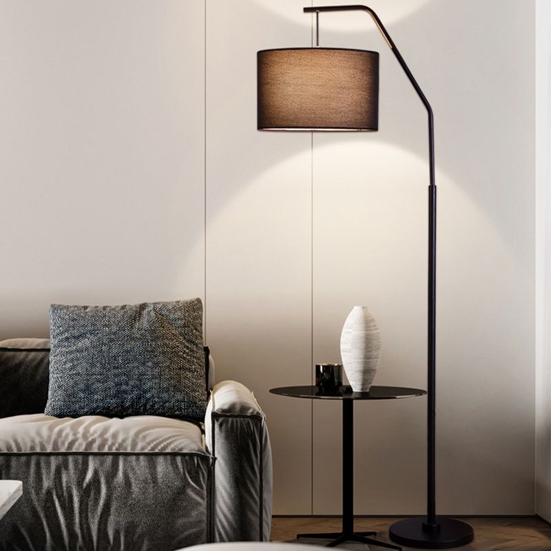 Eryn Cylinder Shape Floor Lamp, Over Arching Floor Lamp, Unique - Neutral Decor