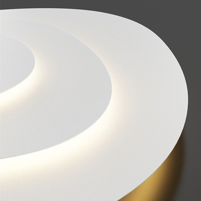 Arisha Modern Unique Shape LED White Flush Mount Ceiling Light Bedroom - Neutral Decor