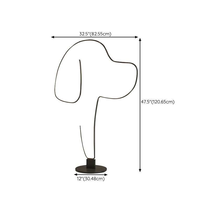 Edge Modern Cat/Dog Linear Metal Acrylic Floor Lamp - Neutral Decor