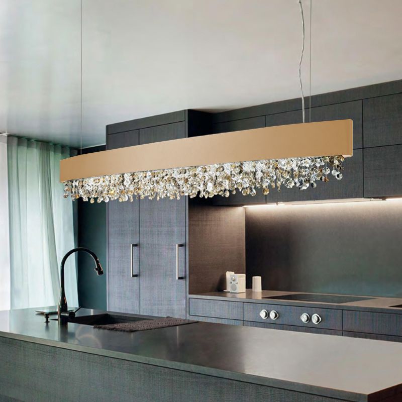 Kristy Modern Crystal Pendant Light Black/White/Brown/Gold - Neutral Decor