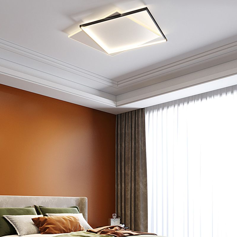 Arisha Modern Duo-Square Flush Mount Ceiling Light - Neutral Decor